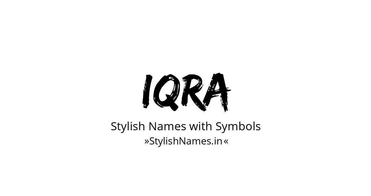 Iqra stylish names