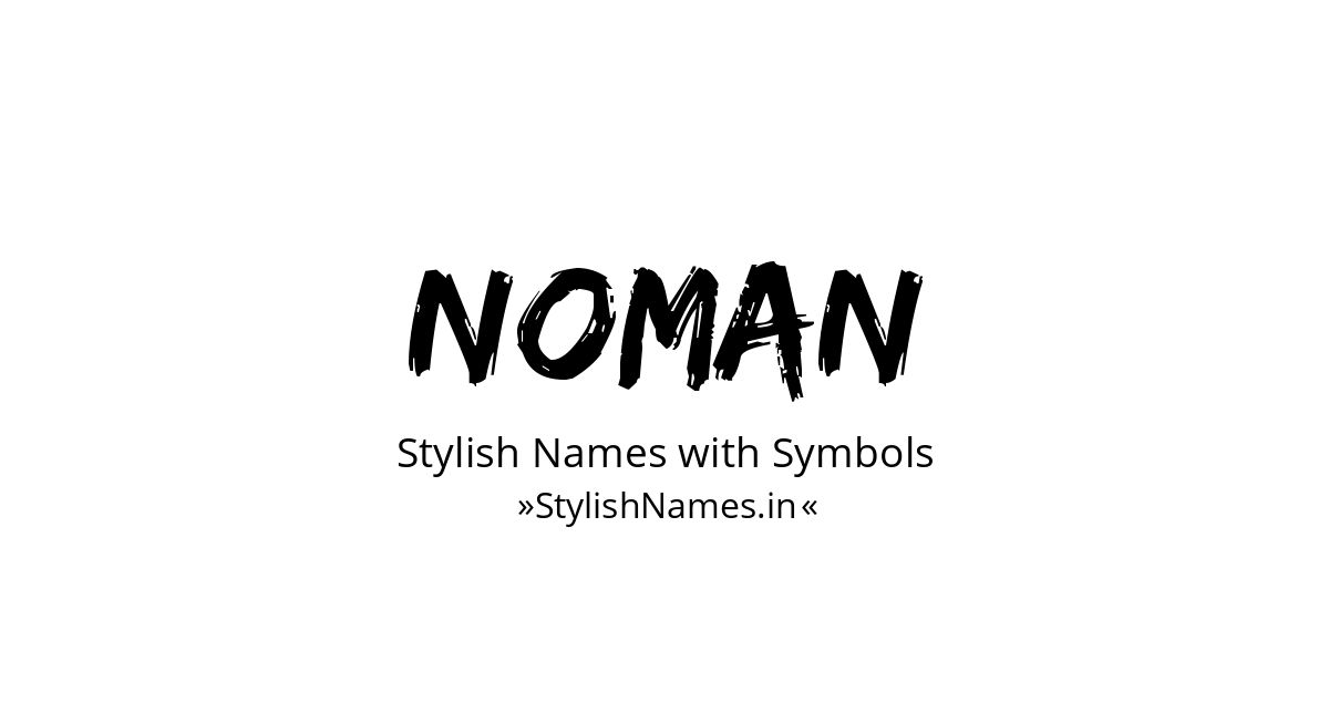 Noman stylish names
