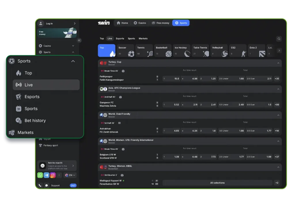 Sport Betting in 1win